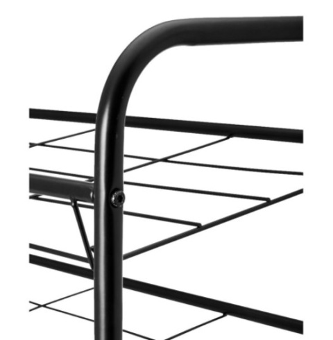 Półka regał buty STEEL BLACK obuwie 3 półki metal 73cm