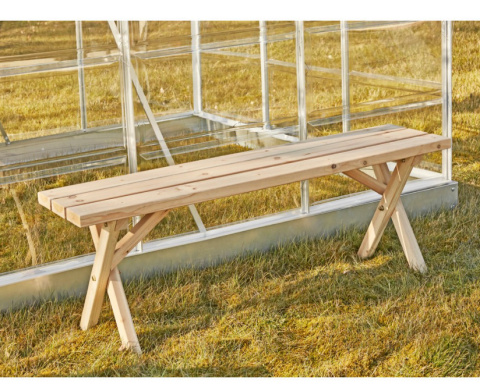 Ławka drewniana ogród prosta 120cm 30cm 43cm surowa