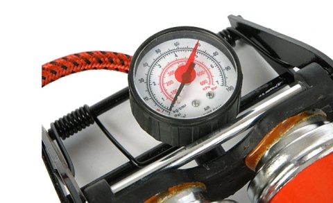 Pompka smochodowa nożna dwa tłoki szybka i mocna