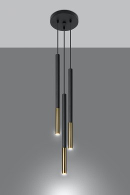 Lampa wisząca pojedyńcza MOZAICA 3P czarny/złoto design domowy