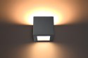 Lampa ścienna kinkiet ceramiczny LEO szary design nowy dom
