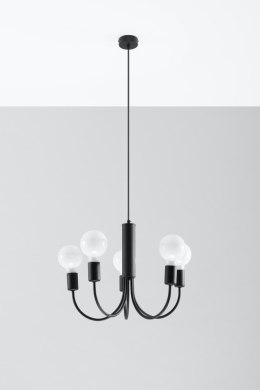 Lampa sufitowa żyrandol PICCOLO 5 czarny design domowy