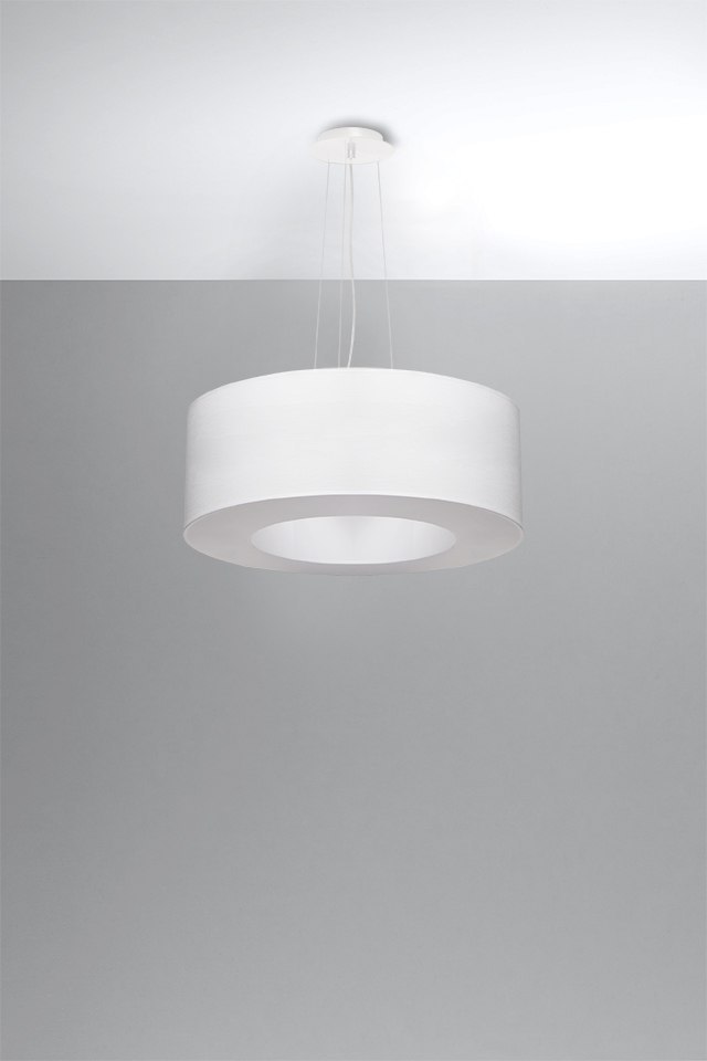 Lampa sufitowa żyrandol SATURNO 50 biały design domowy