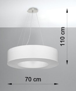 Lampa sufitowa żyrandol SATURNO 70 biały design domowy