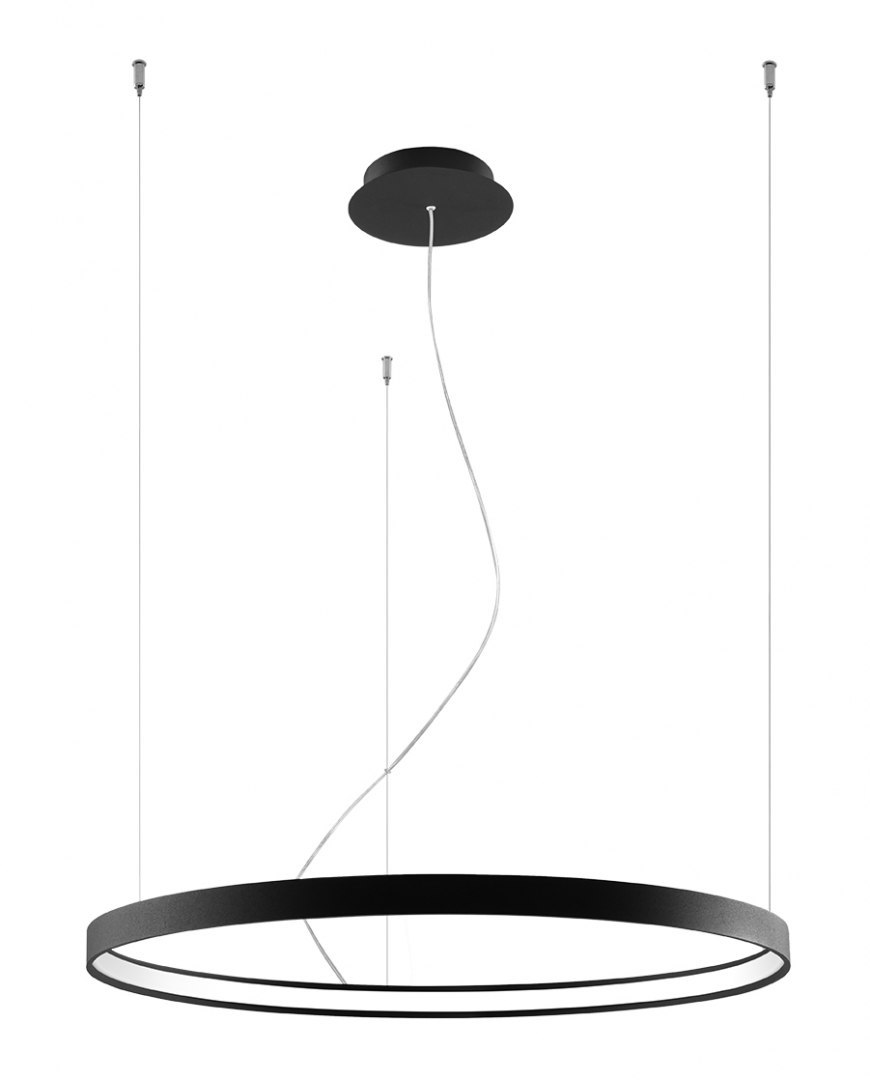 Lampa sufitowa żyrandol RIO 80 LED czarny 3000K design domowy