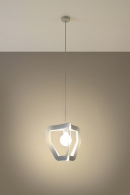 Lampa wisząca pojedyńcza TRES biała design domowy