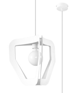 Lampa wisząca pojedyńcza TRES biała design domowy