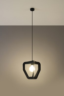 Lampa wisząca pojedyńcza TRES czarna design domowy