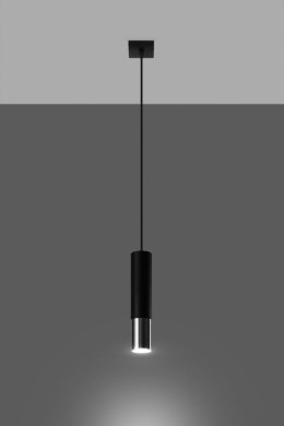 Lampa żyrandol LOOPEZ 1 black chrom GU10 sufitowa piękność