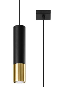 Lampa żyrandol LOOPEZ 1 black gold GU10 sufitowa piękność