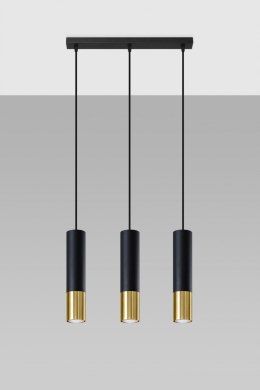 Lampa żyrandol LOOPEZ 3L black gold GU10 sufitowa piękność