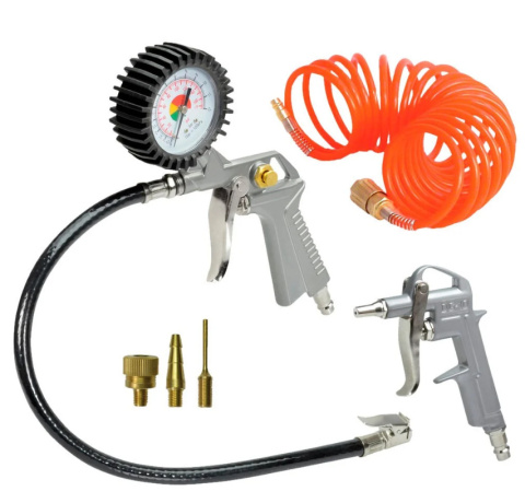 6szt 2 pistolety wąż 3 końcówki mega zestaw