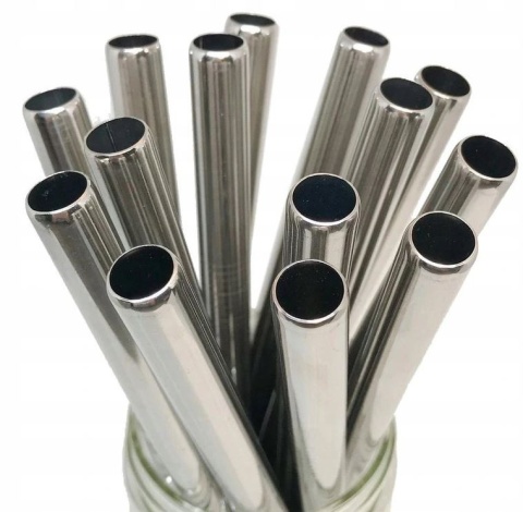 ZEROwaste 10szt metalowe słomki wielokrotnego użytku