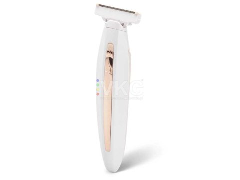 Depilator biało złoty USB AKU do ciała 3 końcówki