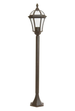 Lampa latarnia ogrodowa słupek Janpart IP44 retro patyna