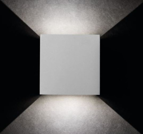 Lampa ogrodowa Rakla kinkiet LED IP44 biała okrągła