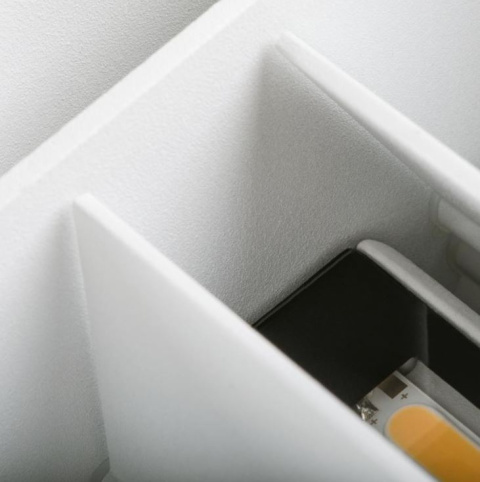 Lampa ogrodowa Rakla kinkiet LED IP44 biała okrągła