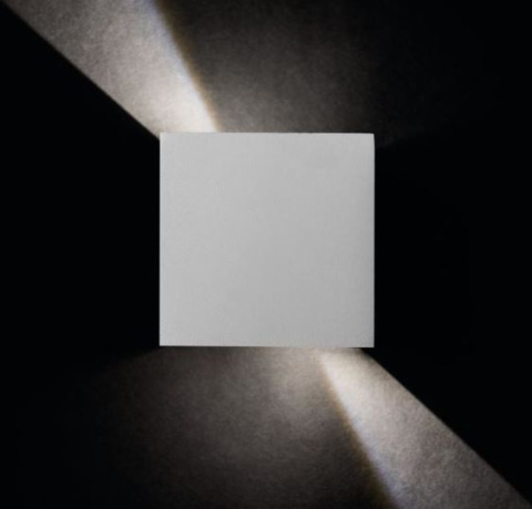 Lampa ogrodowa Rakla kinkiet LED IP44 biała kwadratowa