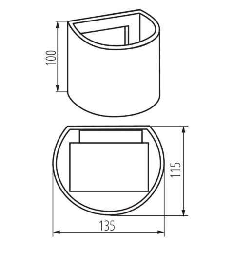 Lampa ogrodowa Rakla kinkiet LED IP44 biała kwadratowa