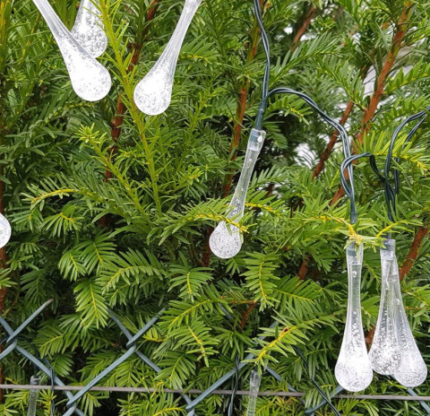 Lampa solarna Sopelki czujnik zmierzchu świeci 6h łańcuch