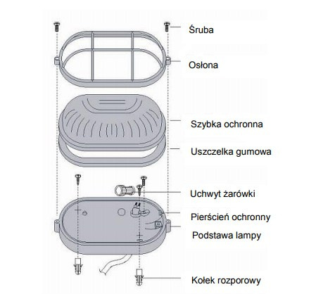 Lampa ALU LOFT biała kinkiet bez szkła LED 470lm