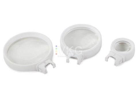 LUPA BIURKOWA RĘCZNA 2w1 WYMIENNE SOCZEWKI 6 LED