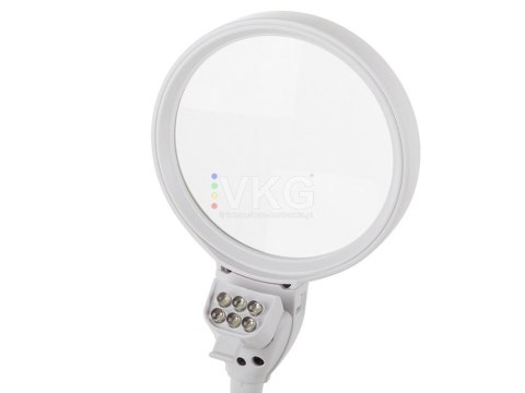 LUPA BIURKOWA RĘCZNA 2w1 WYMIENNE SOCZEWKI 6 LED
