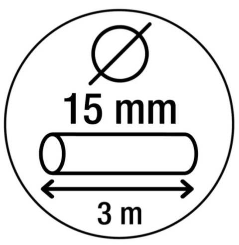 Zapięcie linkowe kłódka dwa klucze 3 metry 15mm jacht skuter rower