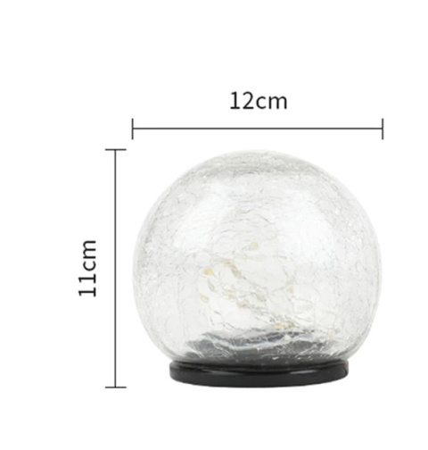 Oświetlenie słoneczne LED kula szklana 12,5cm szer solar