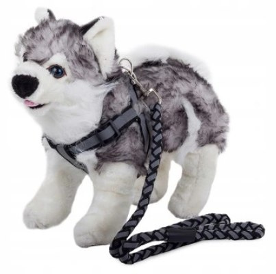 SZELKI PSA KOTA SMYCZ ODBLASKOWA Q15 KOLOR CZARNY  