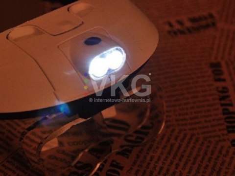 Nowoczesna lupa nagłowna z diodami LED i wymiennymi soczewkami