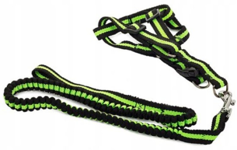 SMYCZ SZELKAMI ROZCIĄGLIWA SZELKI PSA KOTA KOLOR ZIELONY  
