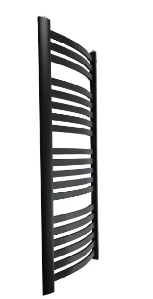 Grzejnik łazienkowy HALFA2 czarny łuk 115x48cm CO