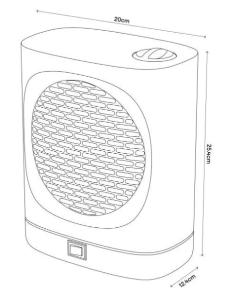 Termowentylator wentylator 2000W farelka grzejnik oscylacyjna