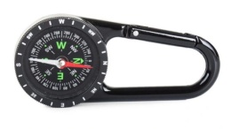 Kompas kieszonkowy turystyczny busola karabińczyk   