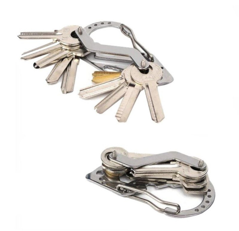 Wielofunkcyjny karabińczyk na kilka kluczy brelok mocny