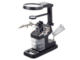 LUPA TRZECIA RĘKA 10 LED SMD UCHWYT LUTOWANIA 25x