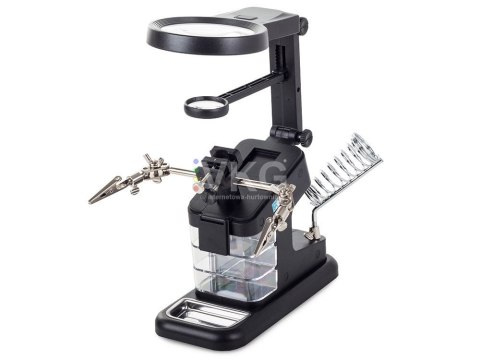 LUPA TRZECIA RĘKA 10 LED SMD UCHWYT LUTOWANIA 25x