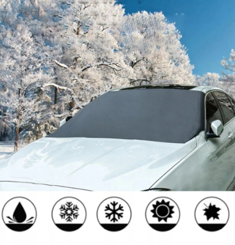 Zasłoń przydnią szybę 270cm 94 cm słońce mróz śnieg   