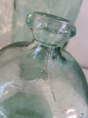 Wazon butelka szkło grube DEKO GREEN 18cm asymetryczny