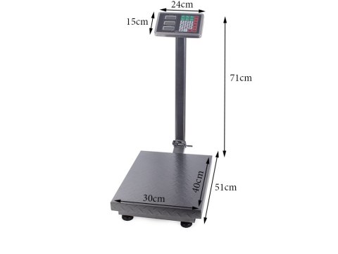 Waga przemysłowa sklepowa elektroniczna 100kg  LCD 