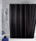 Zasłona prysznicowa BLACK 180x200 cm poliester czarna ZWY