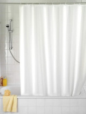 Zasłona prysznicowa WHITE 180x200 cm poliester biała ZWY