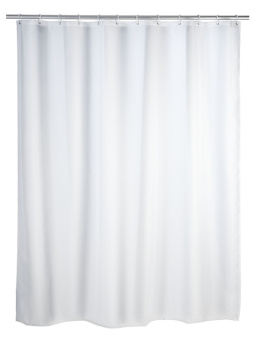 Zasłona prysznicowa WHITE 180x200 cm poliester biała ZWY