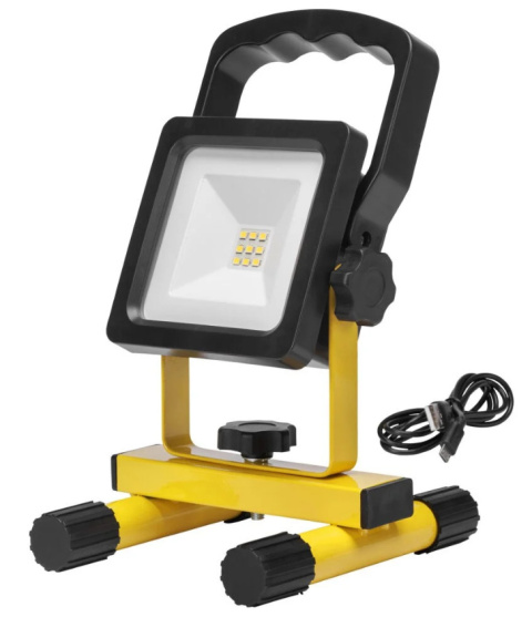 Lampa robocza AKU ładowana IP54 9W LED regulacja halogen