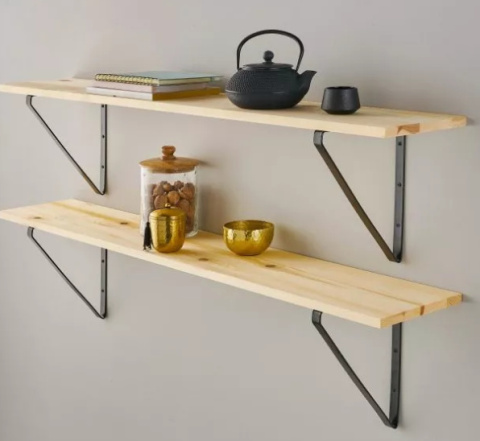 Półka deski sosna bez sęków 120x1,8x40cm drewno natura klejona