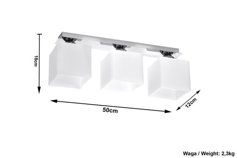 Plafon PIAZZA 3 Chrom sufit sufitowa lampa spot punkt