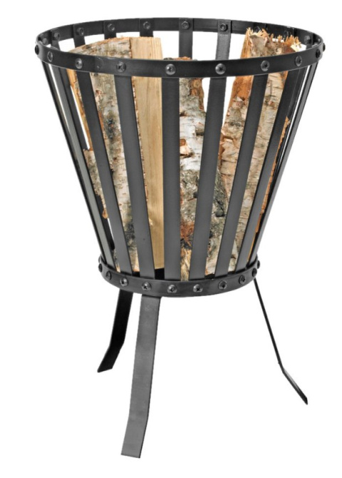 Drewno palenisko ogniskowe legal 51cm stal szczotka