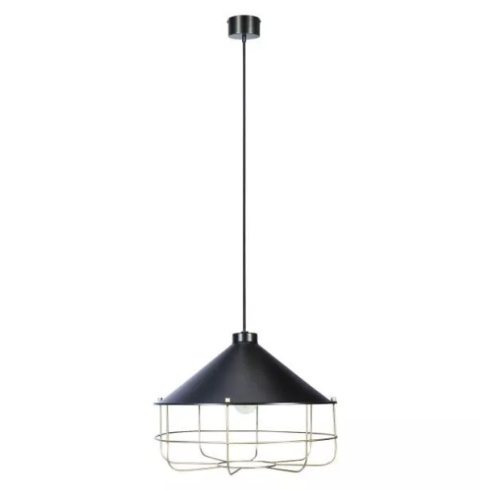 LED Lampa wisząca JULES loft E27 czarna metal