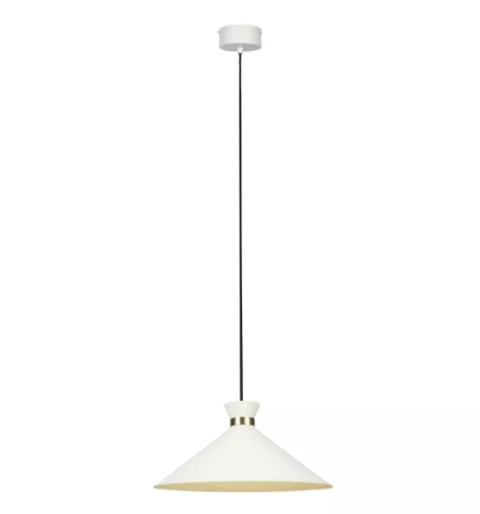 LED Lampa wisząca EVE 35cm E27 biała złota mat